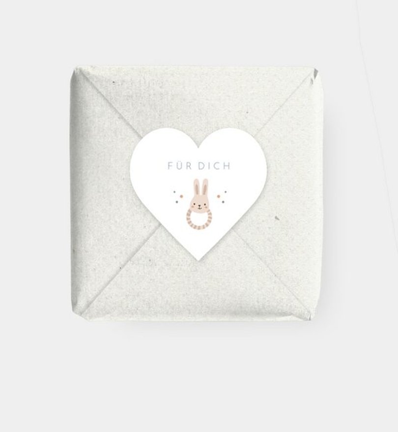 Geschenkaufkleber Geburt Boho Wimpel