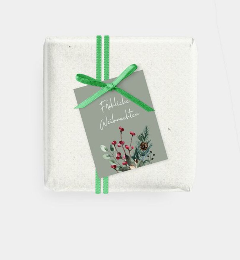 Geschenkanhänger Geschäftlich Crafty green