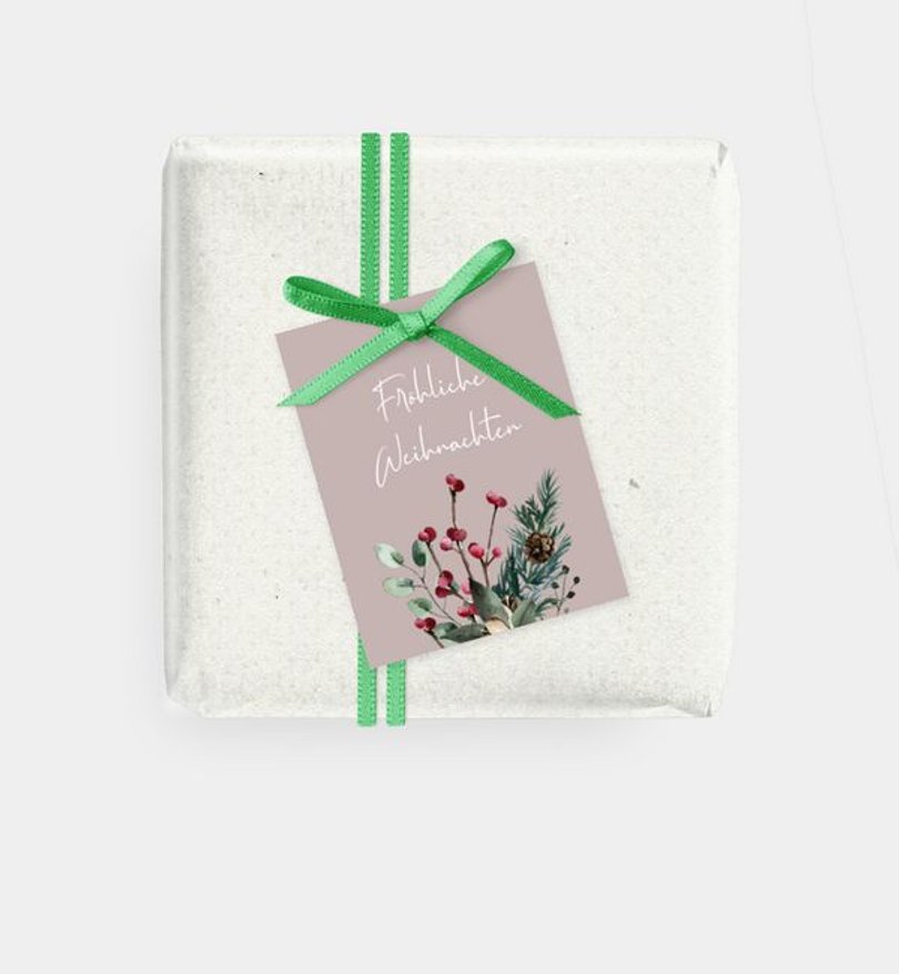 Geschenkanhänger Geschäftlich Crafty green