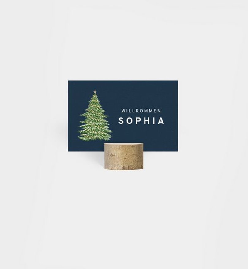 Tischkarte Geschäftlich Weihnachtsbaum