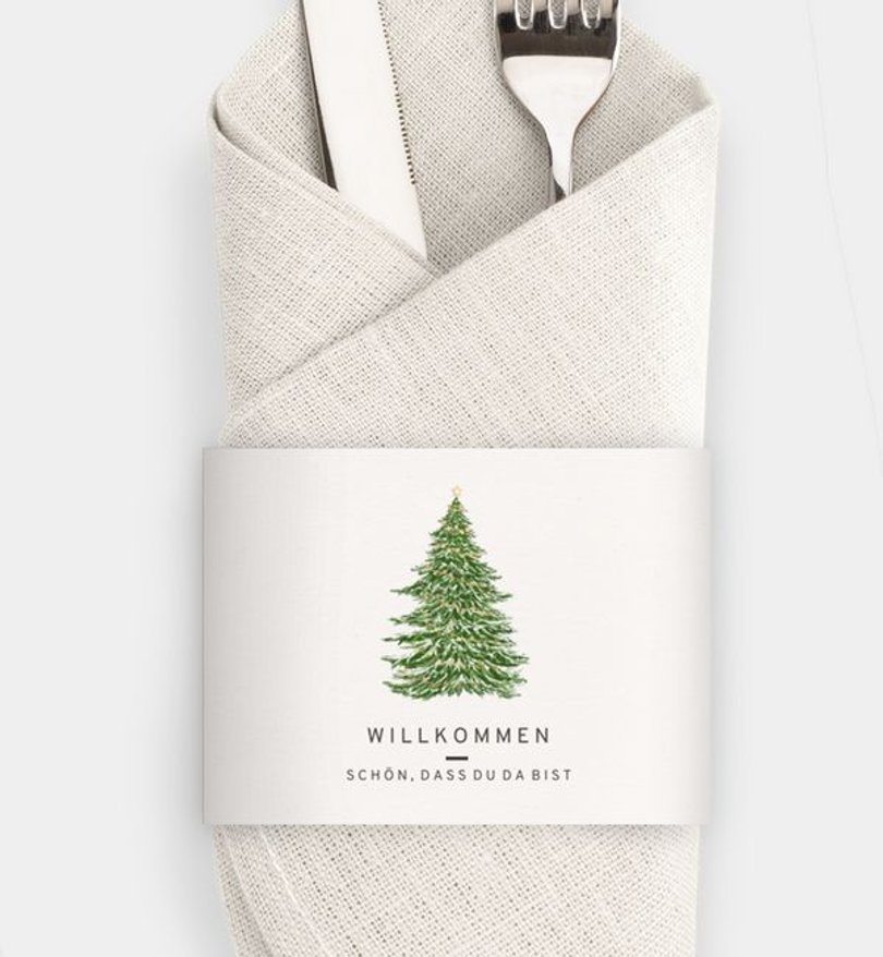 Besteck Servietten-Zubehör Geschäftlich Weihnachtsbaum