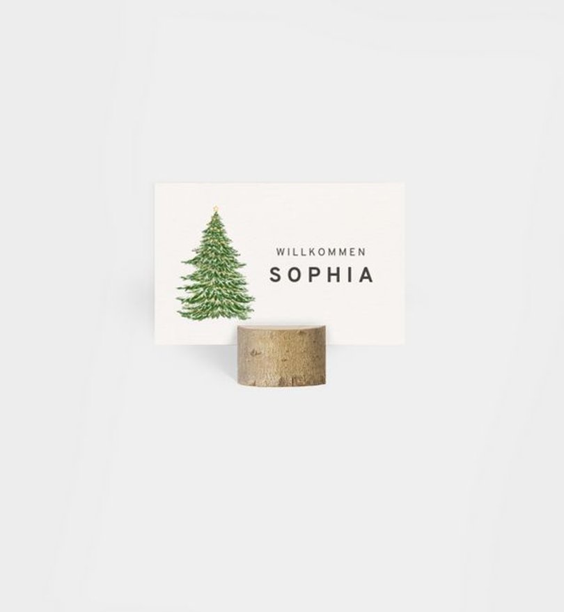 Tischkarte Geschäftlich Weihnachtsbaum