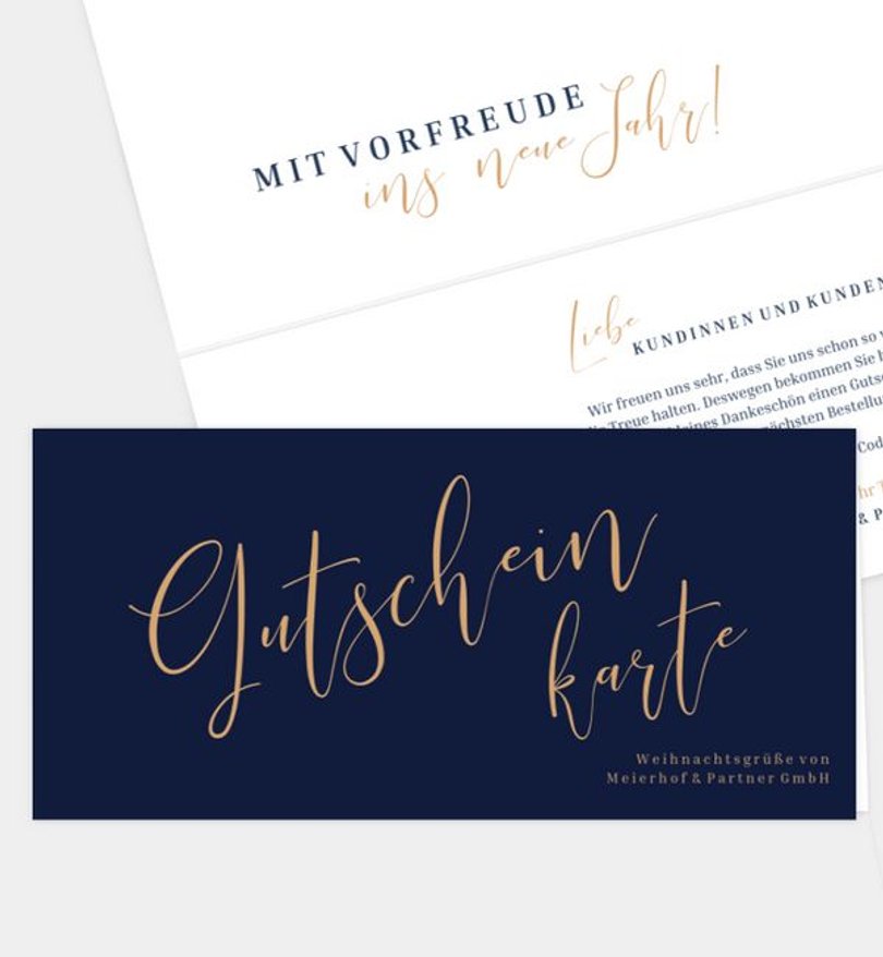 Gutscheinkarte Geschäftlich Feine Worte