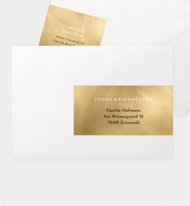 Adressaufkleber Weihnachten Golden tree · Classic