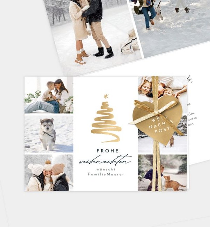 Weihnachtskarte Weihnachten/Privat Golden tree · Classic