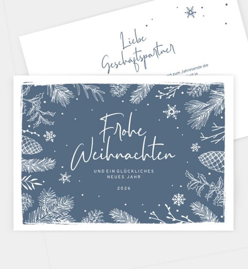Weihnachtskarte Weihnachten geschäftlich Winterly Frame