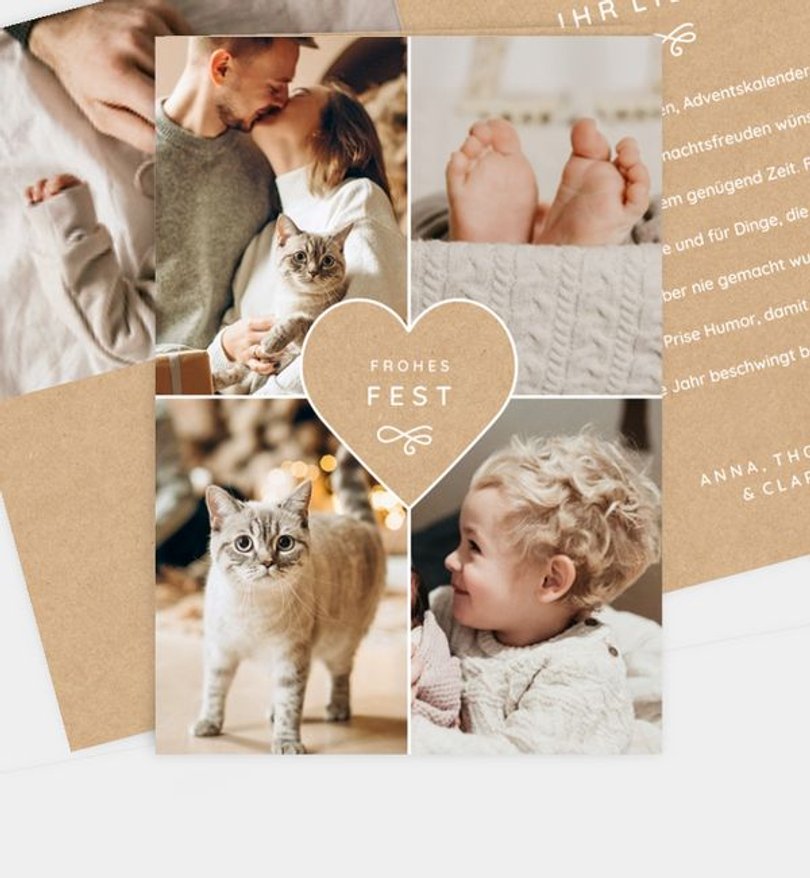 Weihnachtskarte Weihnachten/Privat Crafty Heart