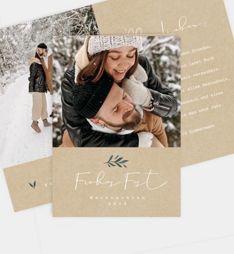 Weihnachtskarte Weihnachten/Privat Zweigchen