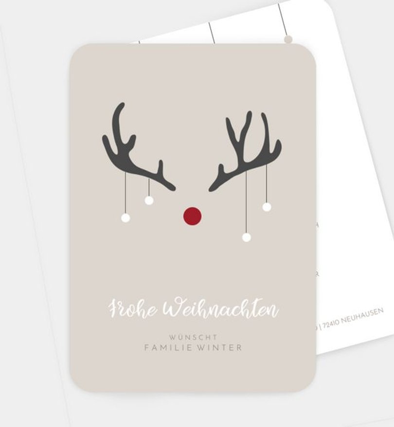 Weihnachtskarte Weihnachten/Privat Rudolph