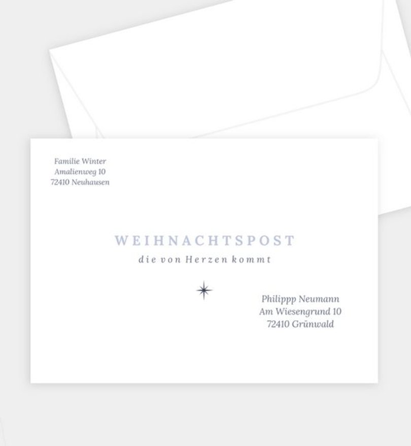 Briefumschlag Weihnachten Funkelnde Nacht