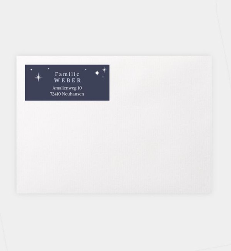 Absenderaufkleber Weihnachten Funkelnde Nacht