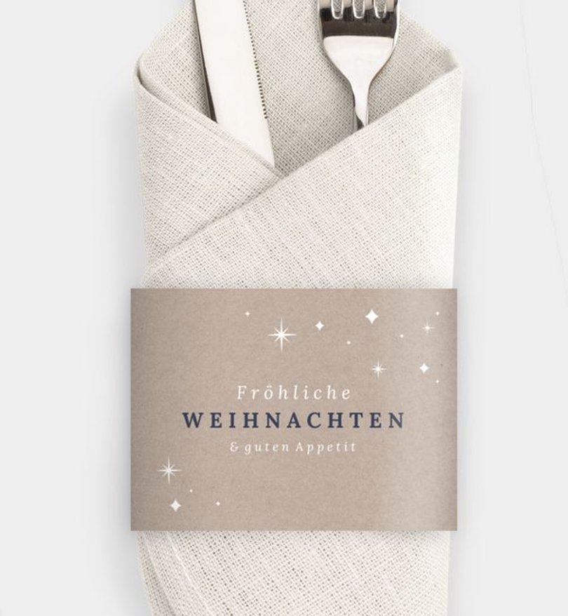 Besteck Servietten-Zubehör Weihnachten Funkelnde Nacht · Crafty