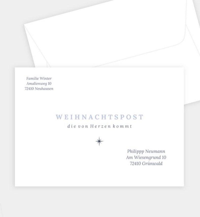 Briefumschlag Weihnachten Funkelnde Nacht · Crafty