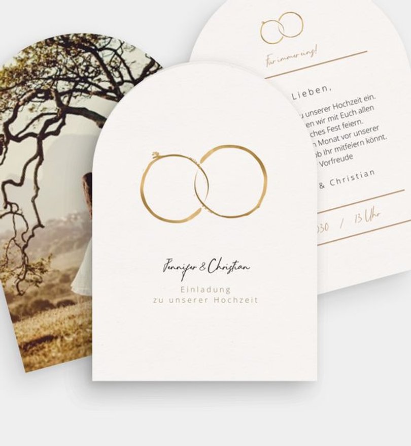 Einladungskarte Hochzeit Ringe