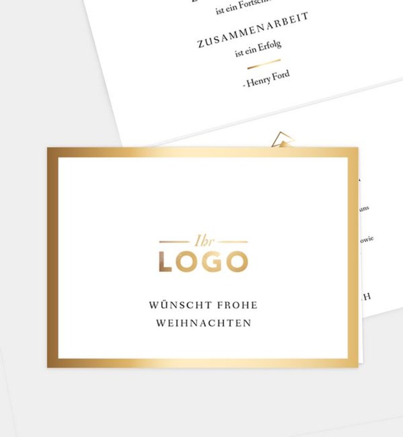 Weihnachtskarte Weihnachten geschäftlich Ihr Logo
