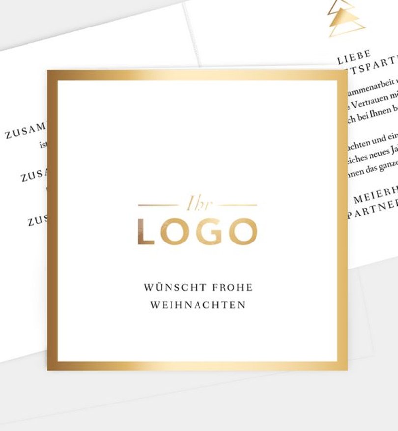 Weihnachtskarte Weihnachten geschäftlich Ihr Logo