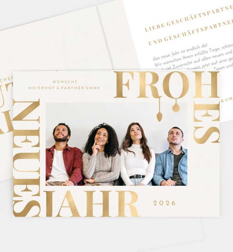 Neujahrskarte Geschäftlich Frohlockende Zeit