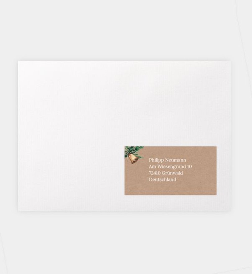 Empfängeraufkleber Weihnachten Care for Nature