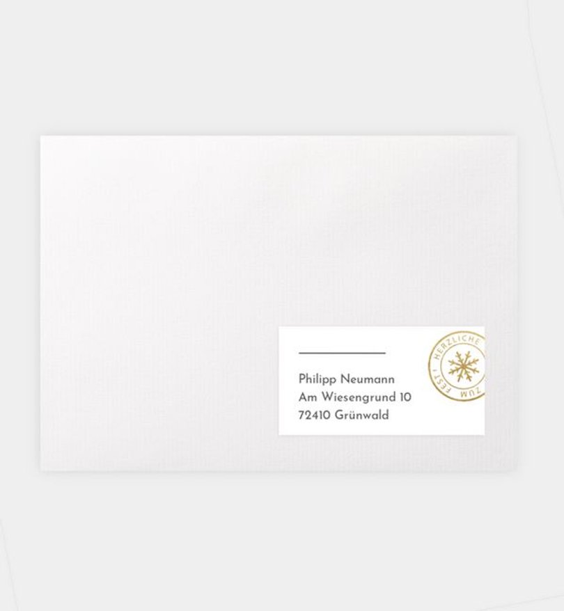 Empfängeraufkleber Weihnachten Weihnachtsbrief