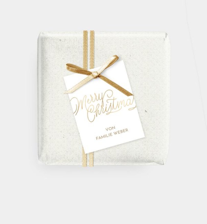 Geschenkanhänger Weihnachten Schwungvoll
