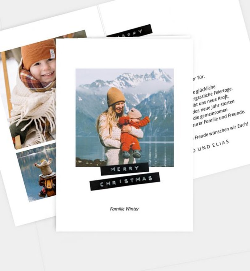 Weihnachtskarte Weihnachten/Privat Christmas Label