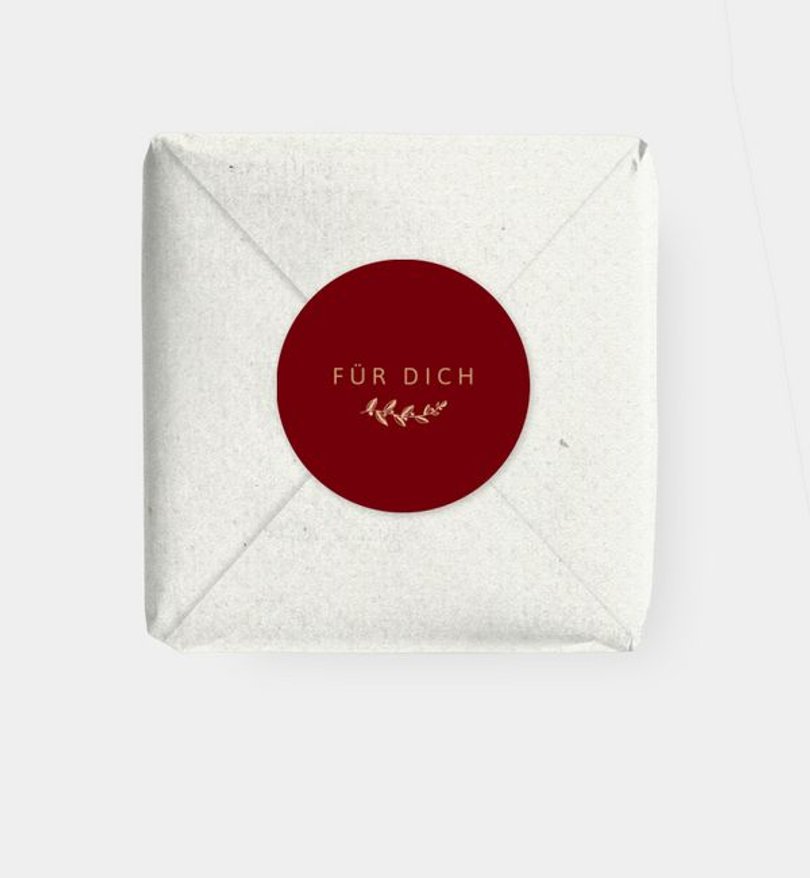 Geschenkaufkleber Weihnachten Festlicher Kranz