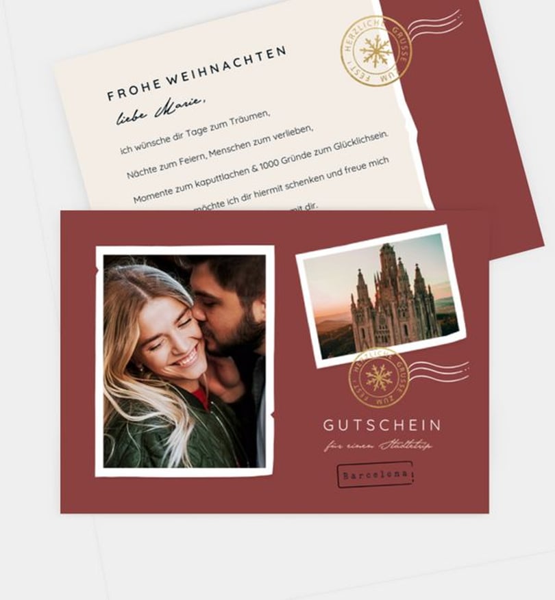 Gutscheinkarte Weihnachten New Journey