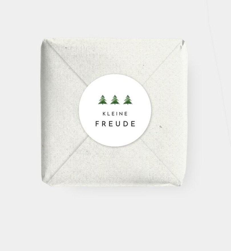 Geschenkaufkleber Weihnachten Kleiner Baum