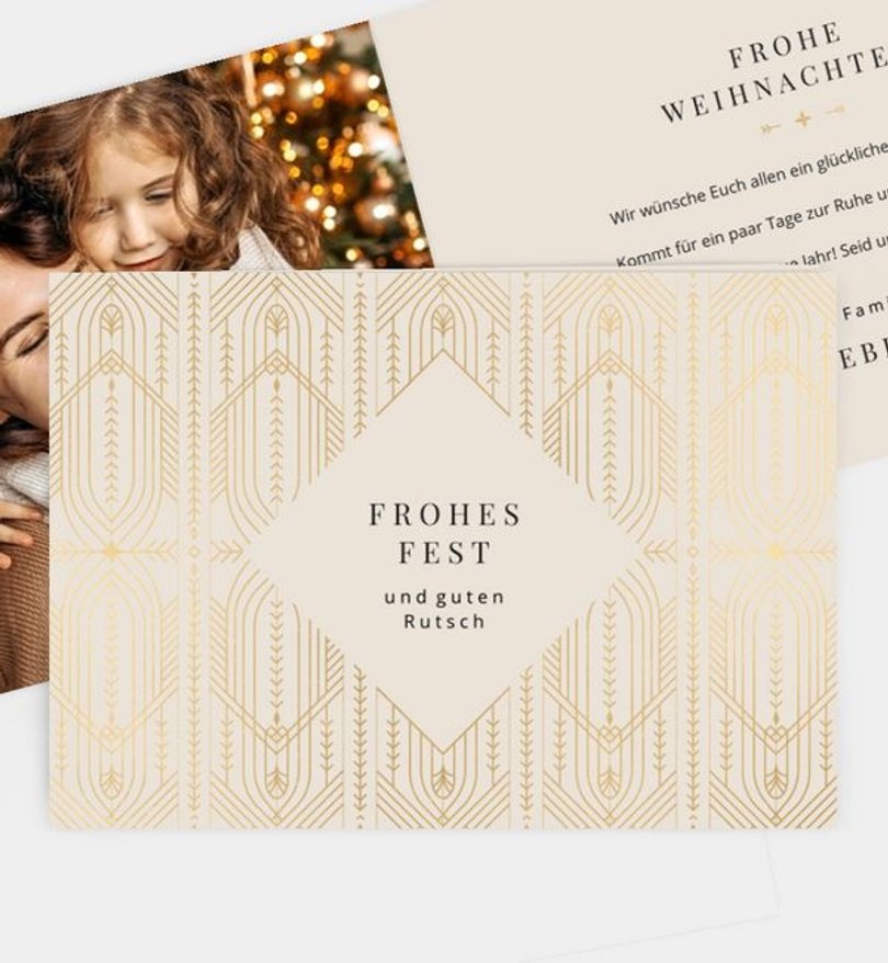Weihnachtskarte Weihnachten/Privat Art Deco