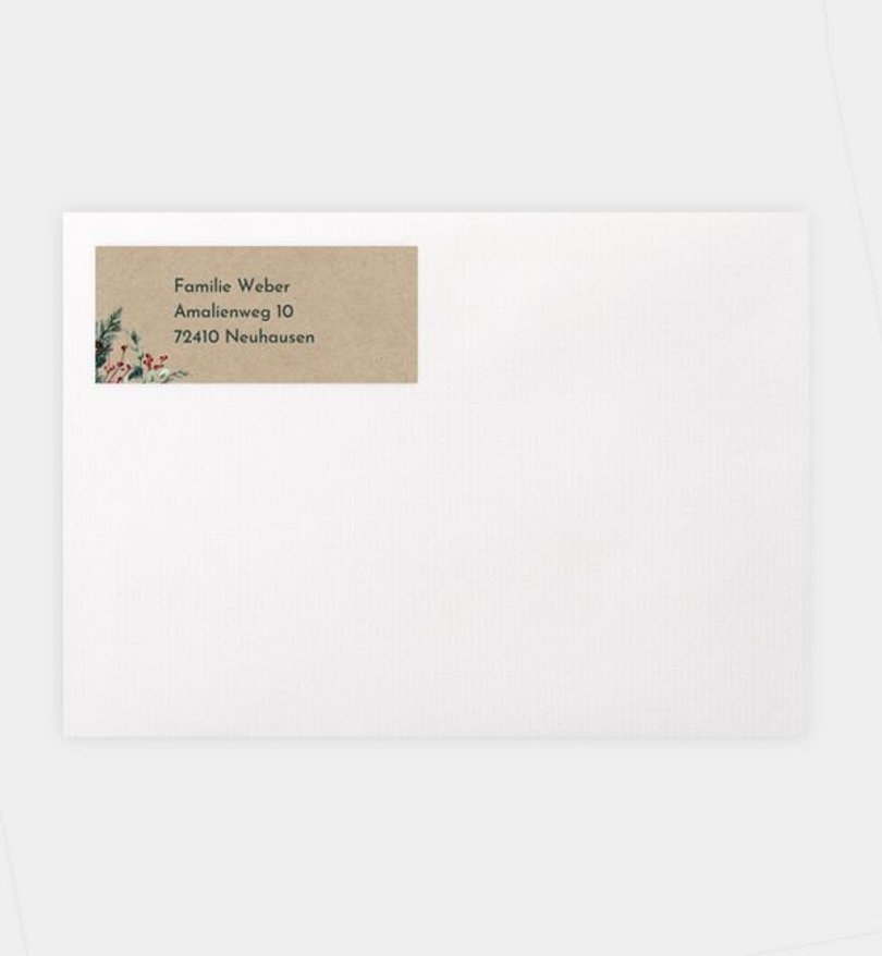 Absenderaufkleber Weihnachten Crafty green · Vintage
