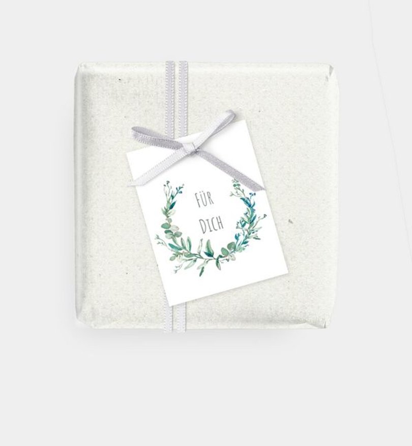 Geschenkanhänger Taufe Soft Green