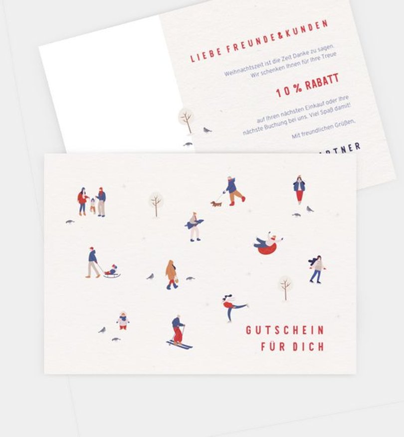 Gutscheinkarte Geschäftlich Winterzauber