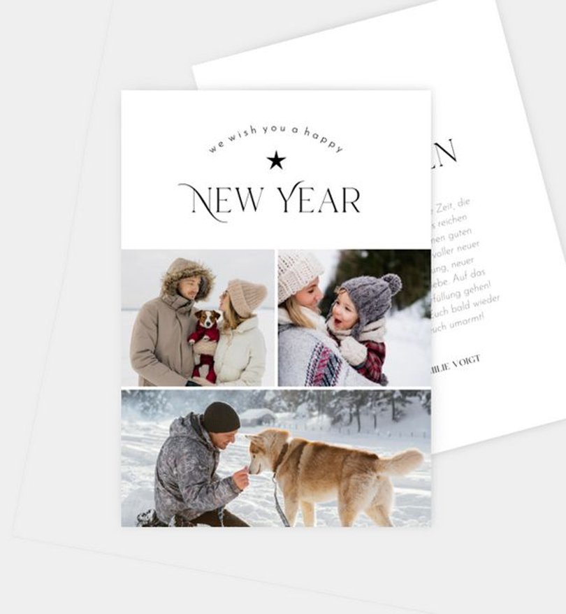 Neujahrskarte Weihnachten Festive Greetings