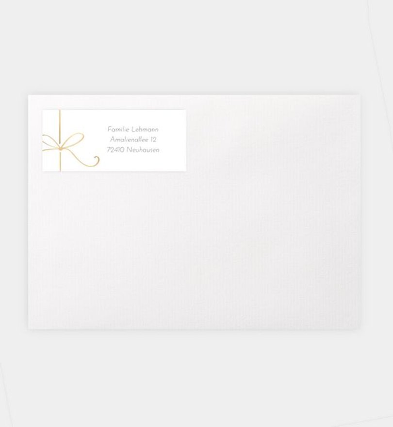 Absenderaufkleber Weihnachten Goldenes Geschenk