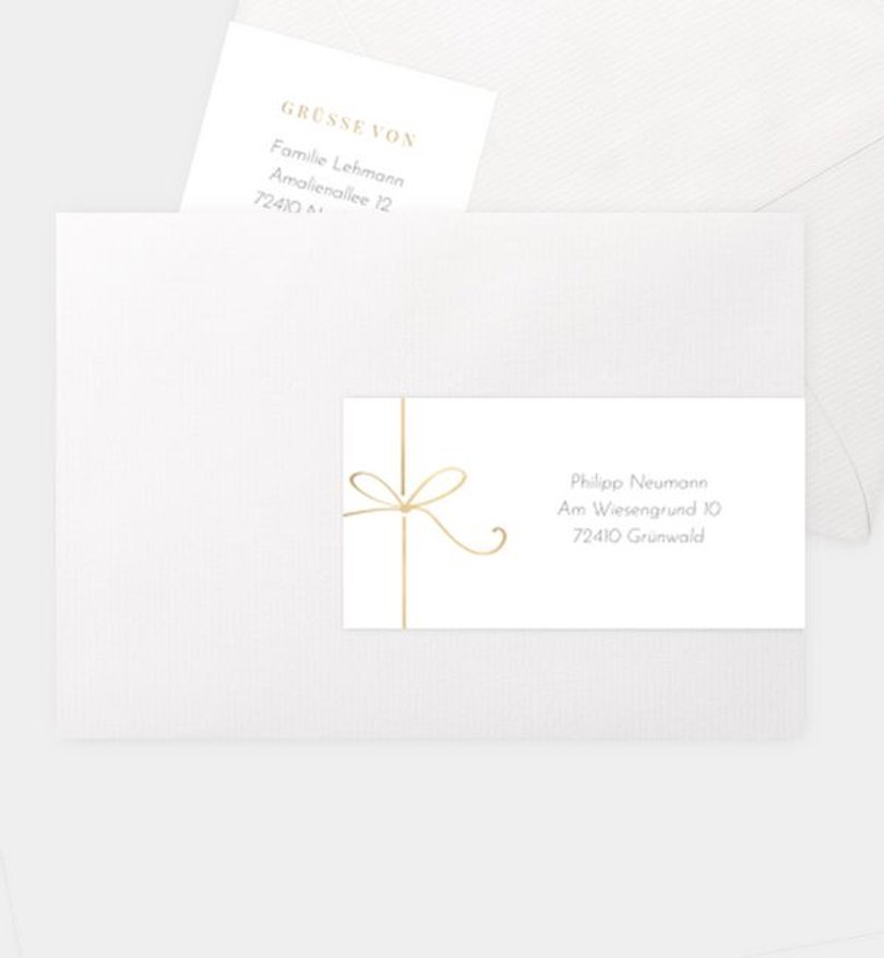 Adressaufkleber Weihnachten Goldenes Geschenk