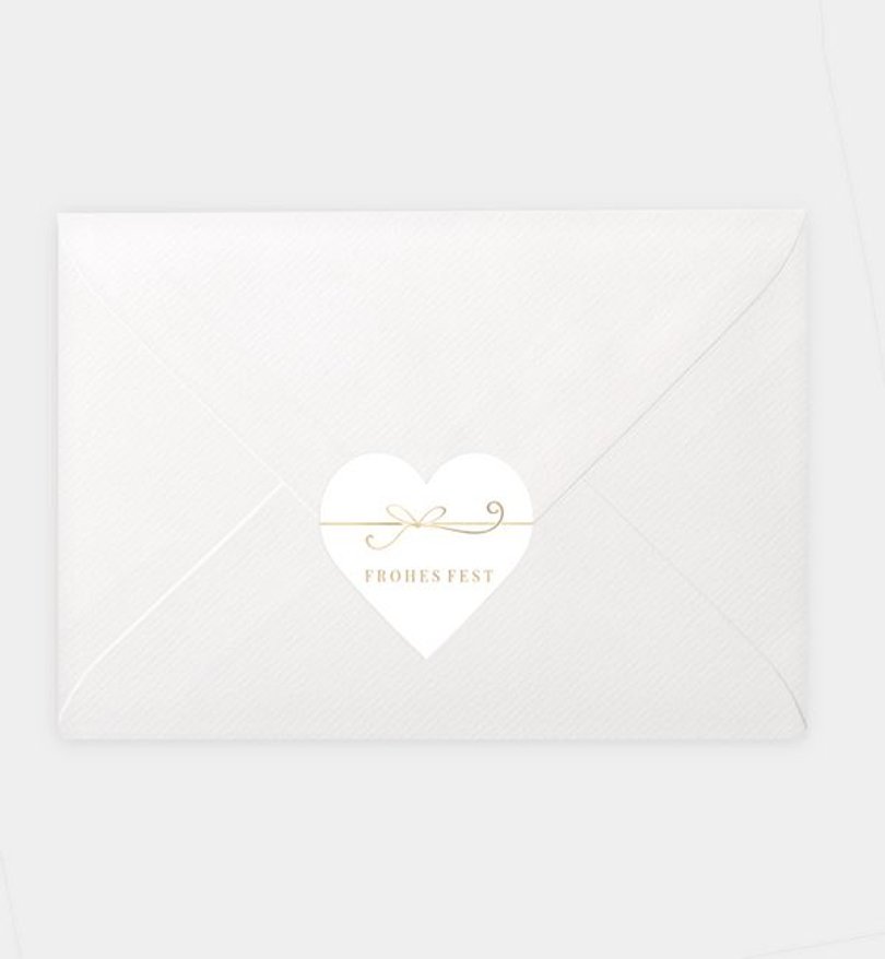 Siegelsticker Weihnachten Goldenes Geschenk