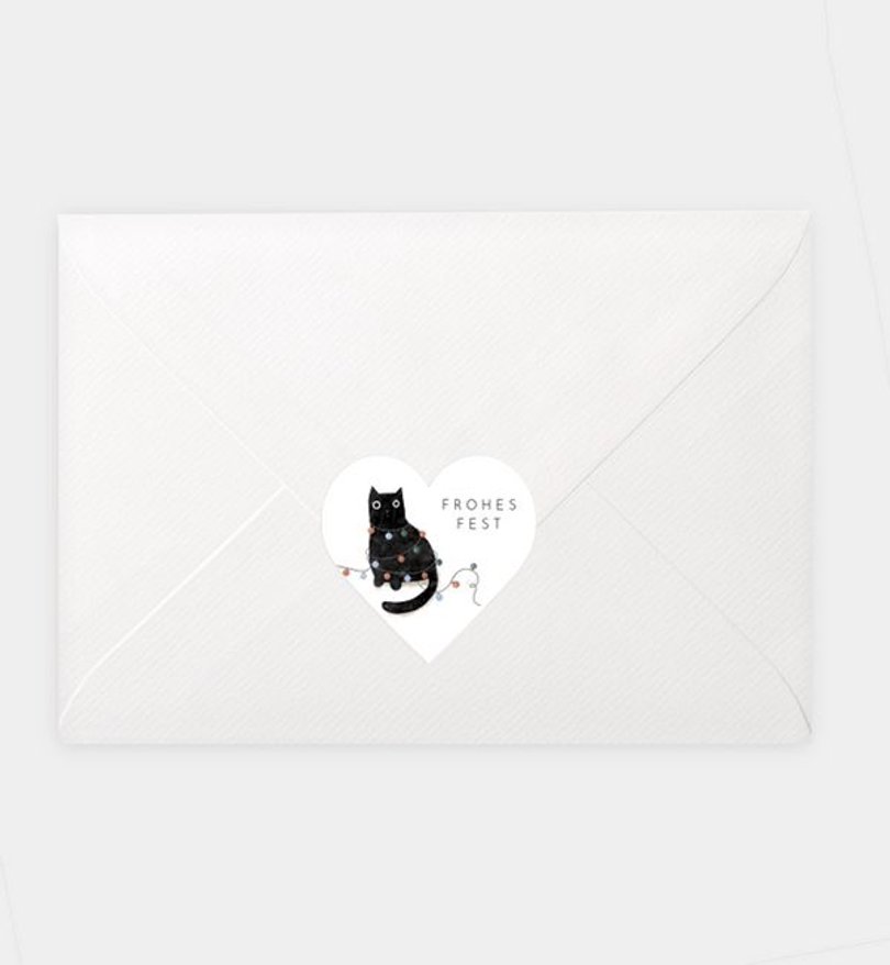 Siegelsticker Geschäftlich Turbulent Cat