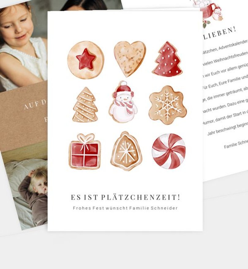Weihnachtskarte Weihnachten/Privat Weihnachtsbäckerei