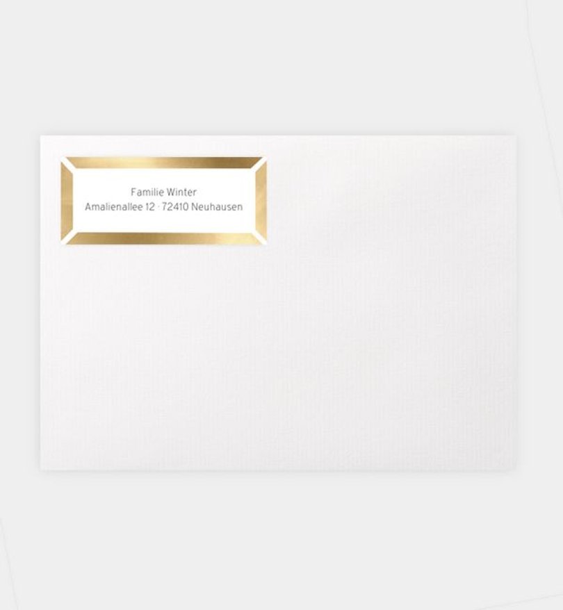 Absenderaufkleber Weihnachten Goldene Zeit