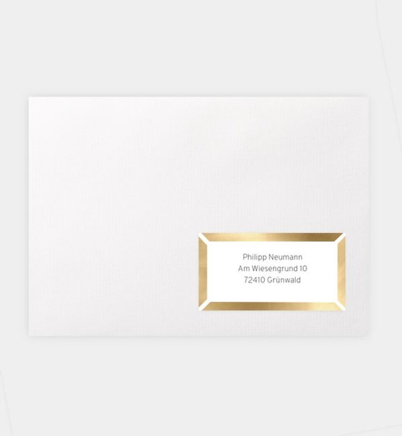 Empfängeraufkleber Weihnachten Goldene Zeit