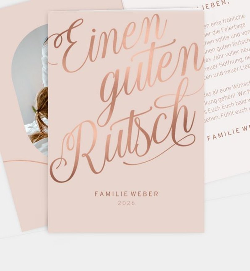 Neujahrskarte Weihnachten Romantic