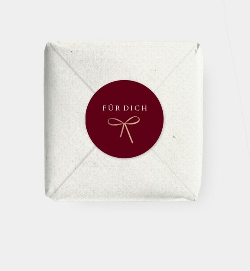 Geschenkaufkleber Weihnachten Holy Bow