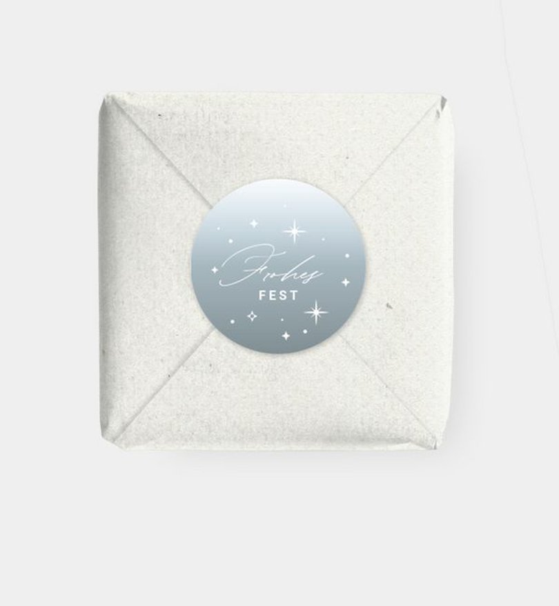Geschenkaufkleber Weihnachten Funkelnder Wunsch