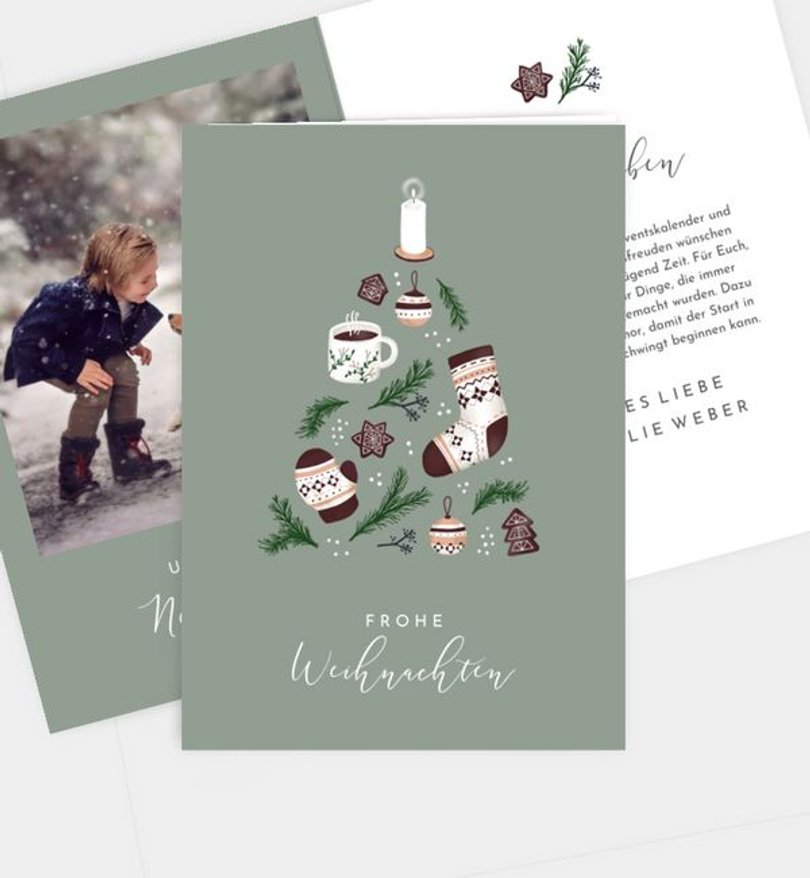 Weihnachtskarte Weihnachten/Privat Hygge Tree