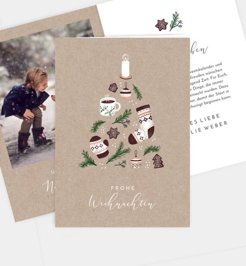 Weihnachtskarte Weihnachten/Privat Hygge Tree
