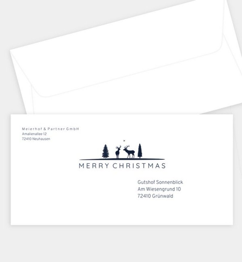 Briefumschlag Weihnachten Stille Nacht