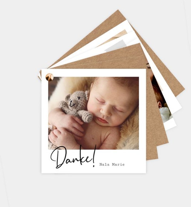 Dankeskarte Geburt Handmade