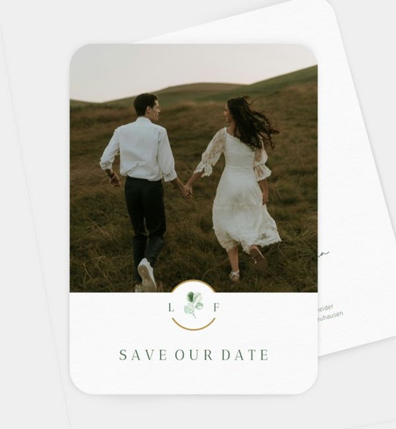 Save-The-Date Karte Hochzeit Eucalipto