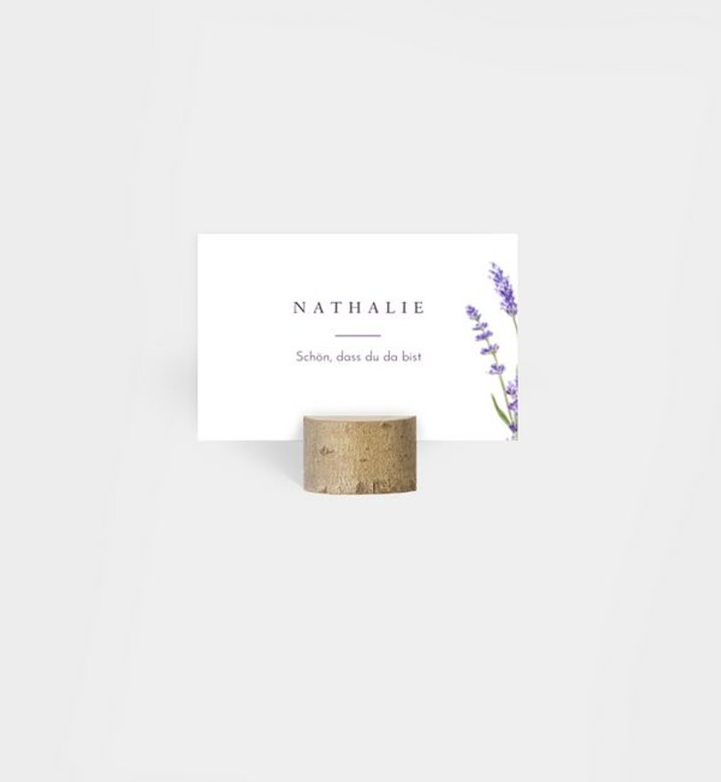 Tischkarte Hochzeit Lavender