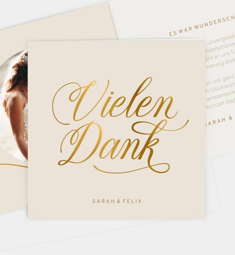 Dankeskarte Hochzeit Romantic